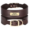 thumbnail image 2 of Didog 4.8cm Width Genuine Leather Dog Collar with Custom Name Plate Heavy Duty Buckle, 2 of 7
