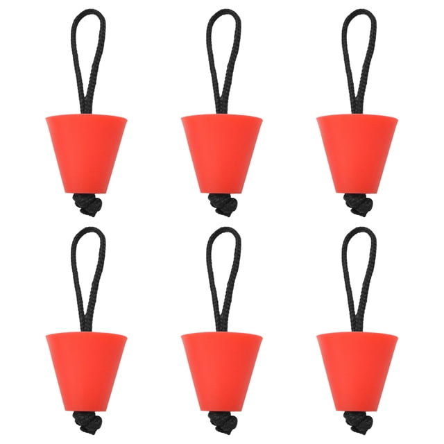 6PCS/8PCS Universal Kayak Scupper Plug Kit Silicone Scupper Plugs Drain Holes Stopper Bung with Lanyard