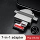 thumbnail image 3 of Lector de Tarjetas Multifunción 7 en 1 USB 2.0 Tipo C A SD Adaptador Lector de Memoria USB para PC Accesorios para Portátiles Gris, 3 of 5