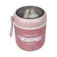 thumbnail image 2 of TAZON TERMO PORTATIL CON CUBIERTO de Acero inoxidable, silicón grado alimenticio, libre de BPA, ideal para usar en el micro ondas, incluye cuchara armable y válvula de temperatura., 2 of 4