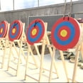thumbnail image 5 of UDIYO Outdoor Round Archery Bow Straw Target Slice Coiled Practice Shooting Dart Board, 5 of 7