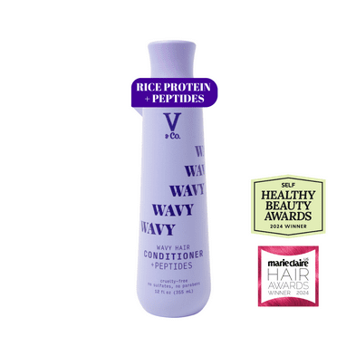 V&Co. Beauty Wavy Hair Conditioner with Peptide Technology, 12 oz, Squeeze Bottle