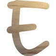 thumbnail image 1 of Unfinished Wooden Letter E, Paintable 6'' Tall Wood Craft Letter, Wall Hanging Shape, 1 of 3