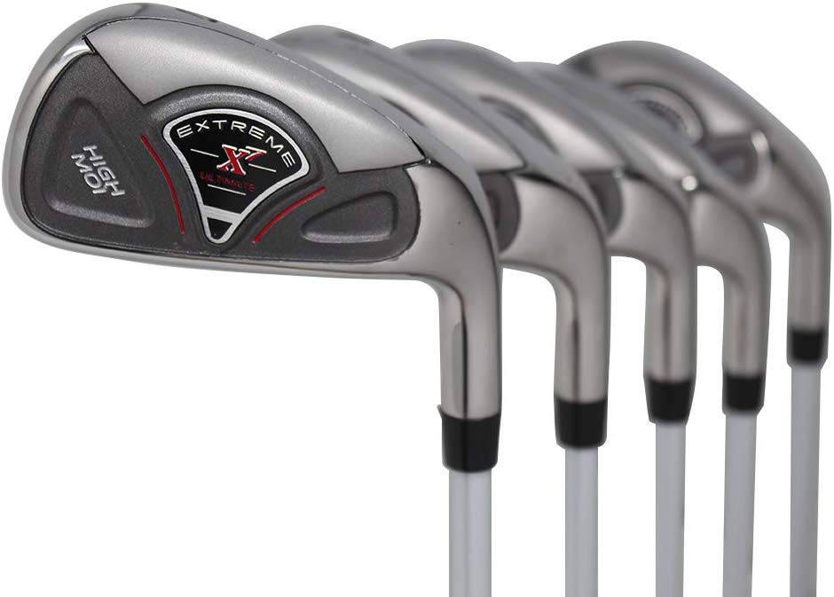 Extreme X7 High MOI +1 inch Over Big & Tall Men's Complete 5-Piece Iron Set (7-SW) Right Handed Regular R Flex Graphite Shafts (Tall 6'0"+ / +1" Over) with Midsize Black Pro Velvet Grips - image 1 of 8