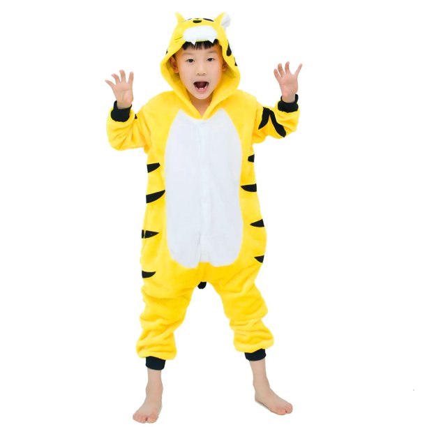 Conjunto de pijamas con capucha para niños y niñas, ropa de dormir de invierno con dibujos de unicornios y animales, de Animal de franela, para pijamas para chicos xuanjing unisex