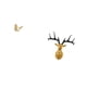 thumbnail image 5 of Figura de pájaros,Figura de pájaro dorado,decoración del hogar,estatua de animal,Estatua de cabeza de ciervo,Decoración de pared con cabeza de ciervo,animales,adorno para el, 5 of 8