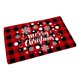 thumbnail image 1 of Alfombra de suelo Farf antideslizante elemento navideño de secado rápido patrón de letras a cuadros rojos felpudo navideño decoración del hogar para el hogar, 1 of 5