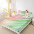 thumbnail image 3 of jejeloiu Rainbow Geometric Print Queen Sheet Sets For Kids,Colorful Aesthetic Art Bed Set For Girls,4 Pieces, 3 of 6