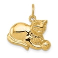 thumbnail image 1 of 14K Yellow Gold Cat Charm, 1 of 2