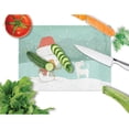 thumbnail image 2 of White Chihuahua Snowman Christmas Glass Cutting Board Large, 2 of 2