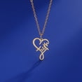 thumbnail image 4 of EUEAVAN Gold Love Letter Pendant Necklace Stainless Steel Jewelry, 4 of 7