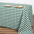 thumbnail image 5 of BalsaCircle 90" x 156" Checkered Tablecloth Wedding Party Table Linens Green and White, 5 of 6