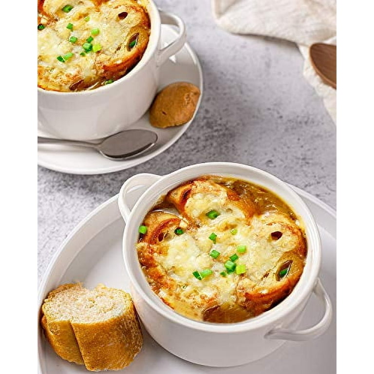 Delling, Soup Bowls with Handles, 24 Oz Large Ceramic Set