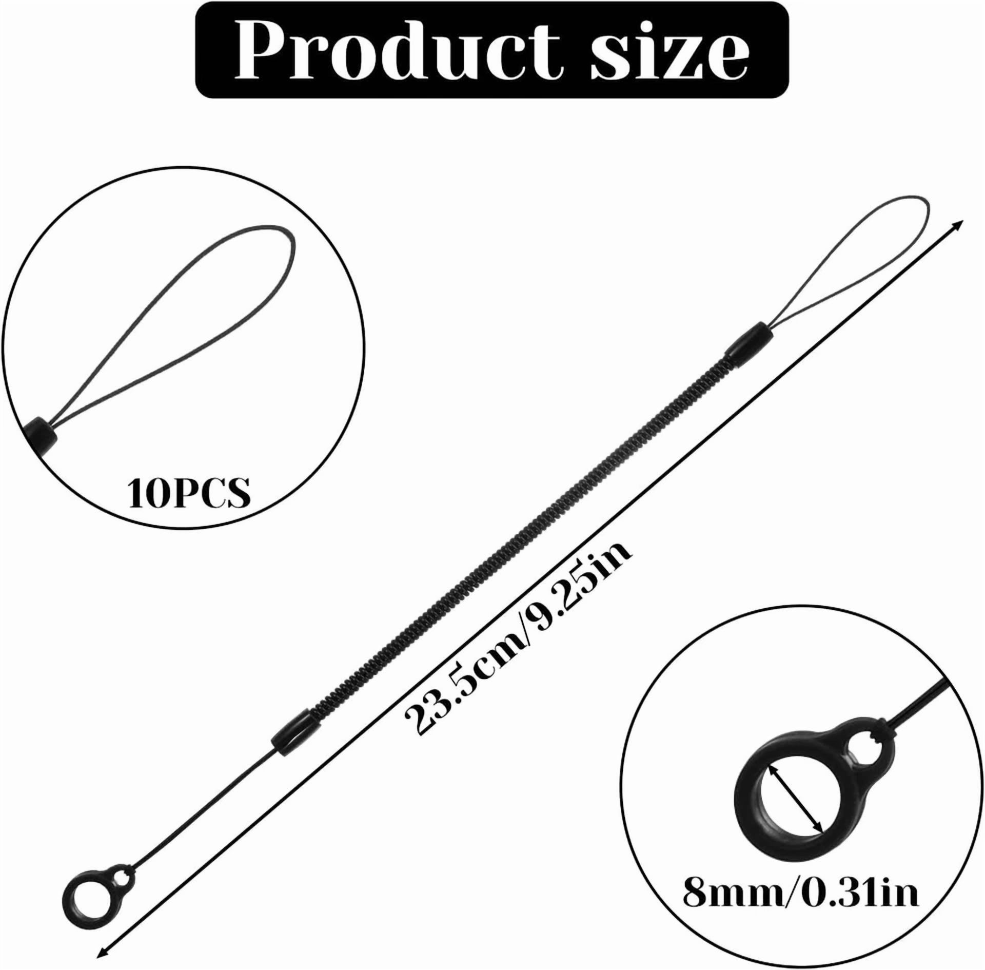 CIRCLE- 10 Pcs Pen Leash, Elastic Retractable Lanyard Tether, Plastic...