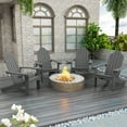thumbnail image 5 of Dycanpo Adirondack Chairs with Cup Holder, 300lbs Weather Resistant, Dark Gray, 5 of 11