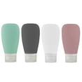 thumbnail image 1 of 4pcs Portable Travel Lotion Bottle Silicone Shampoo Storage Bottle(Random Color), 1 of 7