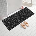 thumbnail image 2 of Math Equations Algebra Black Pattern Bathroom Rugs Mat,Non Slip Microfiber Bathroom Rug,Rubber Backing,Soft Bathroom Mats for Bathroom Floor,Tub and Shower,60x24in(150x60cm), 2 of 5