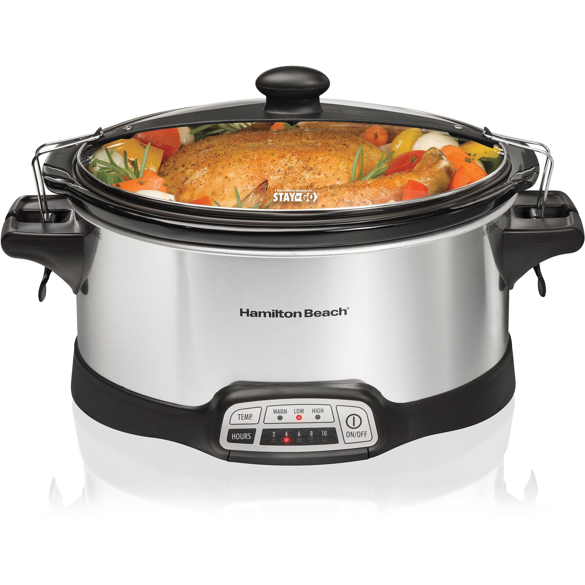 Hamilton Beach Programmable Stay Or Go 6-quart Slow Cooker, Slow Cookers &  Roasters