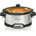 Hamilton Beach Programmable Stay or Go 6 Quart Slow Cooker with 2 Clips
