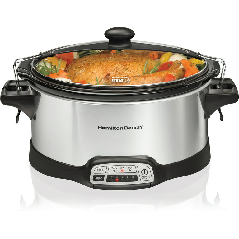 Hamilton Beach Stay or Go 6 Qt. Stainless Steel Slow Cooker with
