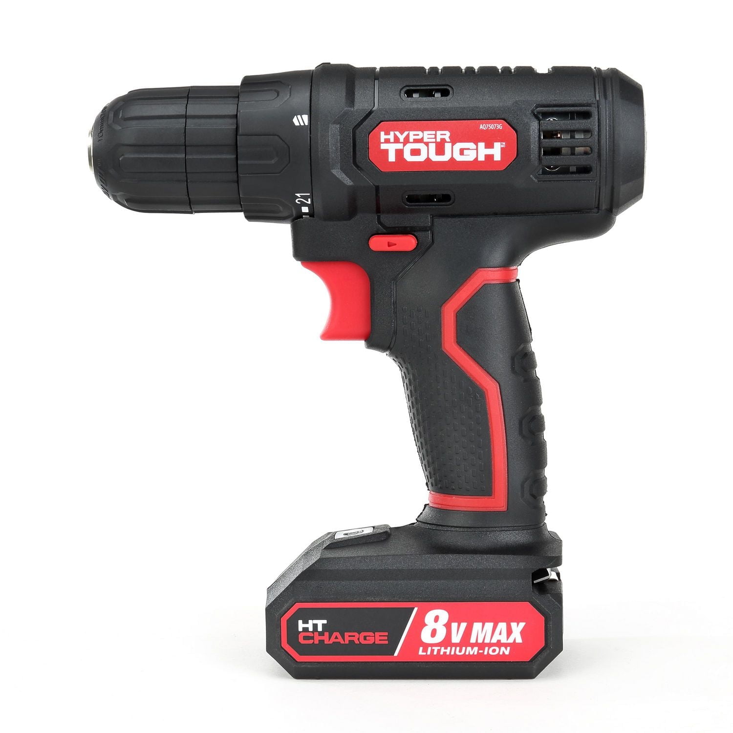 Perceuse sans fil Hyper Tough 8 V Max, mandrin 3/8", batterie non amovible 1,5 Ah avec chargeur, porte-embout et lumière LED Tension nominale: 8V MAX