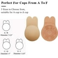 thumbnail image 4 of Invisible Bra Adhesive Strapless Push Up Backless Lift Nippleless Covers Rabbit Breast Pasties, 4 of 6