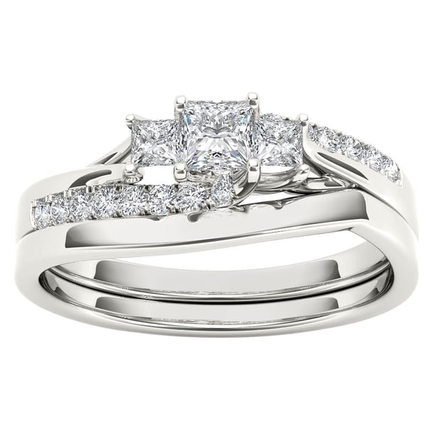 Diamond2Deal - 1/2 Carat (ctw) 14K Gold Princess Cut ...
