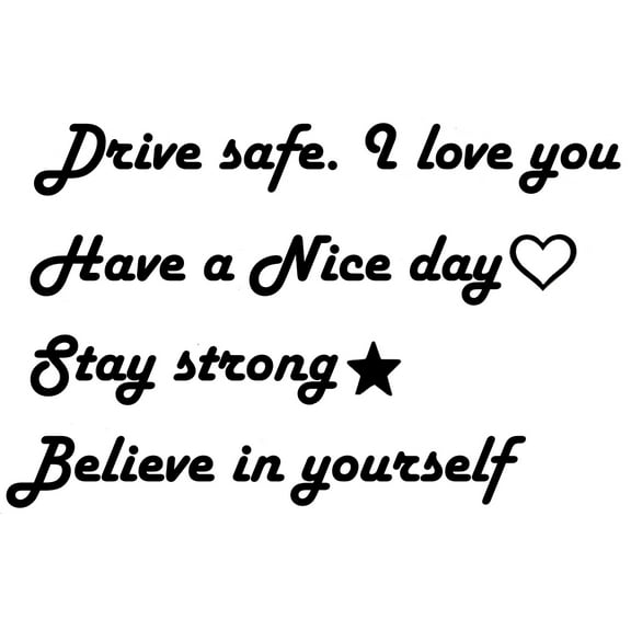 4PCS, Rearview Mirror Decals for Cars, Drive Safe, Have a Good Day, Believe in Yourself, Motivational Quote Sticker Women, Car accesories Gifts