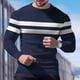 thumbnail image 4 of Blusas y camisas de manga larga con cuello redondo para hombre, ropa deportiva para el hogar, pijamas, camisetas casuales holgadas de color liso, blusa deportiva de poliéster para hombre, 4 of 5