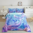 thumbnail image 2 of Purple Mermaid Tail Comforter Set Mermaid Queen Bedding Comforter Sets ,Nautical Sea Animal Quilt Blue Ocean Coastal Creature Duvet Insert,Kawaii Room Decor, 2 of 5