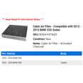 thumbnail image 2 of Cabin Air Filter - Compatible with 2012 - 2015 BMW 335i Sedan 2013 2014, 2 of 2