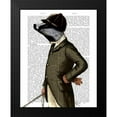 thumbnail image 2 of Fab Funky 20x24 Black Modern Framed Museum Art Print Titled - Badger The Rider Portrait, 2 of 5