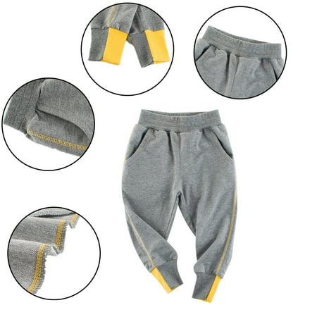 

Esaierr Baby Boys Girls Sweat Pants Kids Toddler Cotton Spring Autumn Sweatpants Solid Color Sport Jogger Trousers for 1-9 Years Old