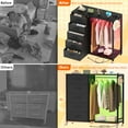 thumbnail image 2 of Aheaplus Dresser for Bedroom with Clothes Rack, 5 Drawers Dresser with Charging Station & LED Lights, Storage Chest of Drawers with Wheels, Wooden Top, Lockable Wheels, Bedroom, Closet, Black, 2 of 6