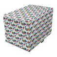 thumbnail image 1 of Cartoon Dog Crate Cover, Fantasy World Characters Colorful Human Like Strawberries and Caterpillars, Easy to Use Pet Kennel Cover for Medium Large Dogs, 35" x 23" x 27", Multicolor, by Ambesonne, 1 of 6