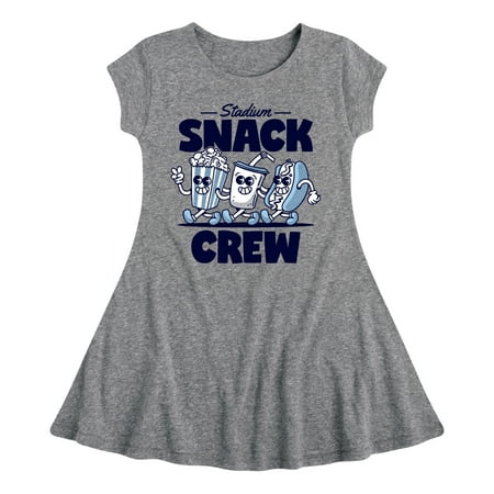 

Instant Message - Stadium Snack Crew - Girls Fit And Flare Cap Sleeve Dress