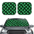 thumbnail image 2 of Hirioo Green Monster for 2PCS Windshield Sun Shade Foldable | Front Windshield Shade for Sun, Heat and UV Rays-Small, 2 of 6