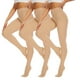 thumbnail image 1 of Pack de 3 medias opacas para mujer - 120 deniers, cintura ancha, nailon y spandex, talla única, aptas para gimnasia y fiestas, lavado a mano, 1 of 3