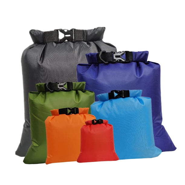 Bolsa seca impermeable flotante de 6 piezas de 1,5 l/2,5 l/3 l/3,5 l/5 l/8 l, con tapa enrollable. 6 piezas (color mezclado)