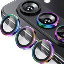 for Samsung Galaxy Z Fold 5 Camera Lens Protector, 9H Tempered Glass Camera Cover Screen Protector Metal Individual Ring for Samsung Galaxy Z Fold 5 5G 7.6 inch, Multicolour