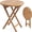 Round 24", variant on HarmonyStrings Patio Dining Table for 6, Solid Wood Outdoor Table with Teak Painting & 2" Umbrella Hole, 6-Person Rectangular Outside Dining Table-Round 24"