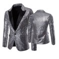 thumbnail image 5 of Men Tuxedo Suit Gentleman Dance Sequins Coat Blazer Jacket Red S, 5 of 5