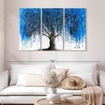 thumbnail image 2 of Elephant Stock Blue Moonlight Tree Wall Art - Horizontal Multi Panel Canvas - Living Room Wall Decor - Floral And Botanical Multi Panel - Blue And White Decor By Ashvin Harrison - 50" x 32", 2 of 8
