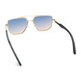 thumbnail image 7 of Mens Luxury Mobster Beveled Edge Lens Metal Rim Fashion Sunglasses Gold - Blue Pink, 7 of 7