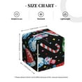 thumbnail image 4 of Logiee Tissue Box Cover 5X5X5'' PU Leather Tissue Holder Square Tissue Cube Box Organizer for Bathroom Vanity Countertop,Car,Night Stands,Office,Home,Kitchen (Disco Mirror Ball Snowman), 4 of 8
