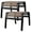 Brown, variant on Patio Ottoman Outdoor Footstools Assembled Aluminum Footrest Small Seat for Balcony,Backyard 2 Pack Brown