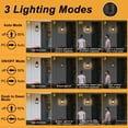 thumbnail image 4 of C Cattleya 2-Pack 12in. Oil Rubbed Bronze Motion Sensor & Dusk to Dawn Outdoor Wall Lantern with Water Ripple Glass, 4 of 8