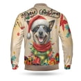 thumbnail image 2 of Merry Christmas Santa Australian Cattle Dog Scarf Twinkling Lights Xmas Holiday All Over Print 3D Baseball Jacket Heeler Lover Gifts Bomber Jacket Softball - 00022, 2 of 6