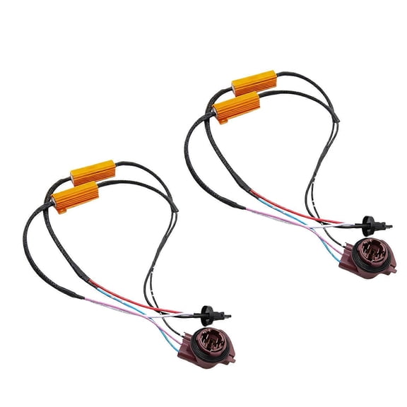 2PCS Universal Error Free Bulb Adapter Metal Housing Heat Dissipation for 3157/4157 Headlight Brake Light Fog Light Fix