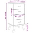thumbnail image 4 of vidaXL Bedside Cabinet OLDEN Grey and Brown Solid Wood Pine, 4 of 5